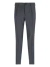 Incotex Tailored Grey Virgin Wool Chinos