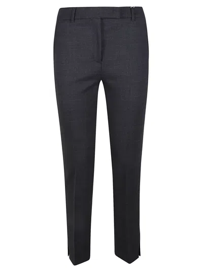 Incotex Tailored Grey Wool Pants With Straight-leg Silhouette In Black