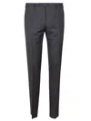 Incotex Tailored Grey Wool Trousers With Subtle Pleats In Gray