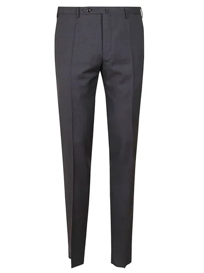 INCOTEX TAILORED GREY WOOL TROUSERS WITH SUBTLE PLEATS