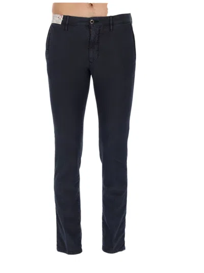 Incotex Tailored Slim-fit Pants With Patch Logo Detail In Black