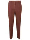 Incotex Tailored Straight-leg Cotton Pants With Snug Waistband In Brown