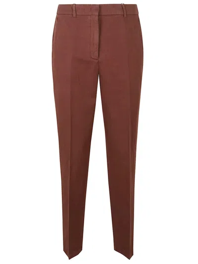 INCOTEX TAILORED STRAIGHT-LEG COTTON PANTS WITH SNUG WAISTBAND