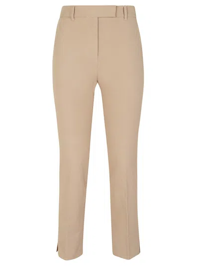 INCOTEX INCOTEX TAILORED STRAIGHT-LEG COTTON PANTS WITH SUBTLE SIDE SLITS