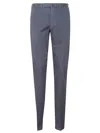 Incotex Tailored Straight-leg Pants With Fitted Waistband In Blue