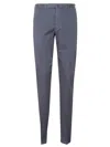 Incotex Tailored Straight-leg Pants With Fitted Waistband In Blue