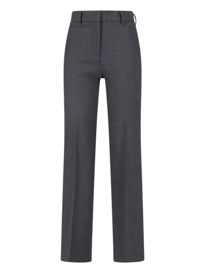 Incotex Tailored Straight-leg Virgin Wool Formal Pants In Gray