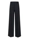 Incotex Wide Leg Trousers Button Detail In Black