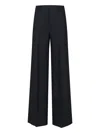 Incotex Wide Leg Trousers Button Detail In Black