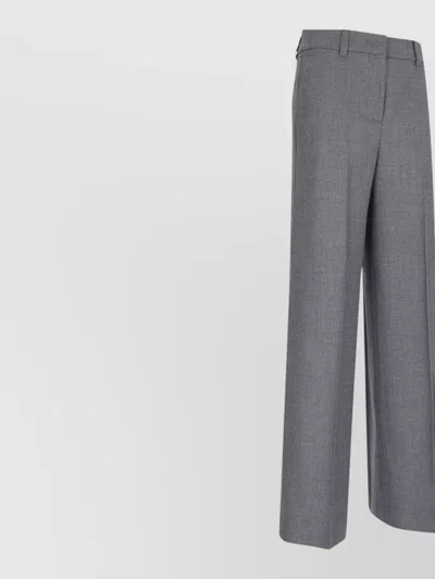 Incotex Tailored Trousers Front Pleats Buttoned Back Pocket In Gray