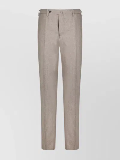 Incotex Tailored Trousers With Back Pockets And Belt Loops In Neutral