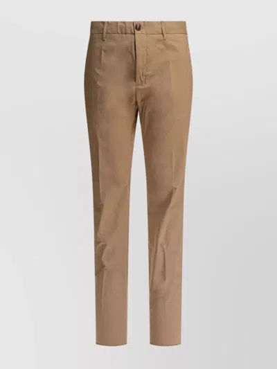 Incotex Tailored Trousers With Pockets And Loops In Beige