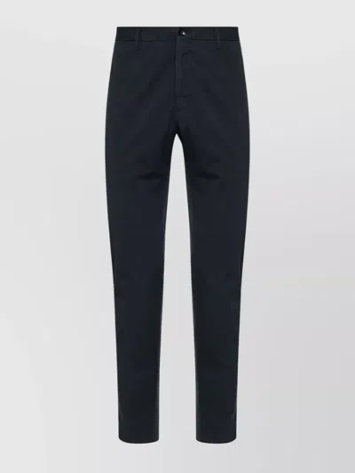 Incotex Tailored Trousers With Pockets And Loops In Blue