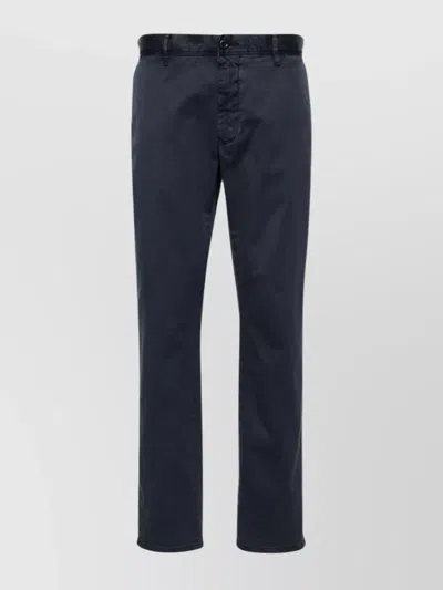 Incotex Tailored Trousers With Pockets And Loops In Blue