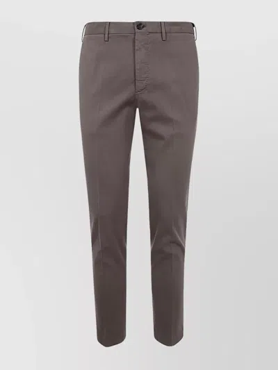 Incotex Tailored Trousers With Pockets And Loops In Brown