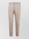 Incotex Tailored Trousers With Pockets And Pleats In Neutral