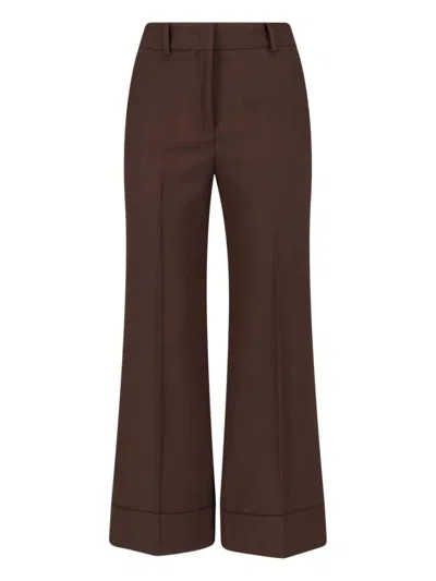 Incotex Tailored Wide-leg Trousers In Brown