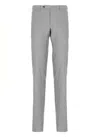 Incotex Tailored Wool And Cotton Blend Pants With Buttoned Details In Gray