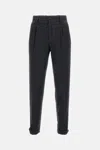 Incotex Tailored Wool Blend Trousers In Black
