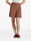 Incotex Tailored Wool Shorts In Brown