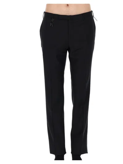 Incotex Tailored Wool Straight-leg Formal Pants In Blue