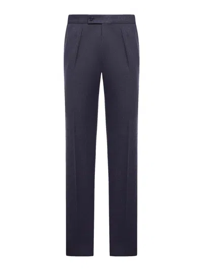Incotex Tailored Wool Trousers In Blue