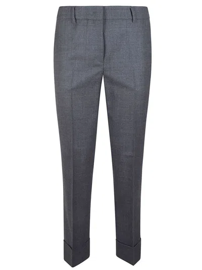 Incotex Tailored Wool Trousers With Classic Waistband In Gray