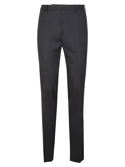 Incotex Tailored Wool Trousers With Classic Waistband In Gray