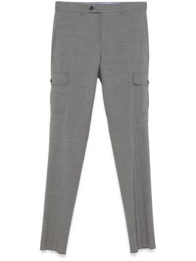 Incotex Tapered Cargo Trousers In Gray