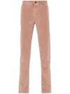 Incotex Tapered Corduroy Trousers In Pink