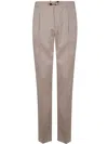 Incotex Tapered Fit Trousers In Dark Beige