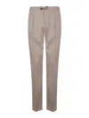 Incotex Tapered Fit Trousers In Nude & Neutrals