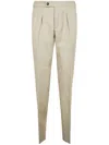 Incotex Tailored Pleated Front Trousers With Back Pockets In Neutral