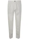 Incotex Tailored Fit Lightweight Cotton Trousers With Clean Lines In White