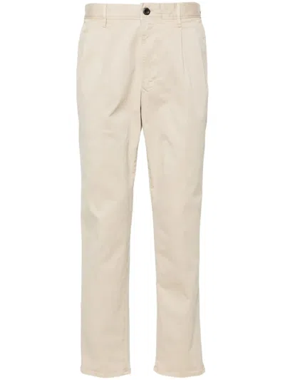 Incotex Tapered-leg Cotton Chino Trousers In Nude