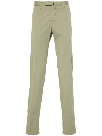 Incotex Slim-cut Stretch-cotton Trousers In Green