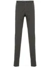 Incotex Slim-cut Stretch-cotton Trousers In Grey