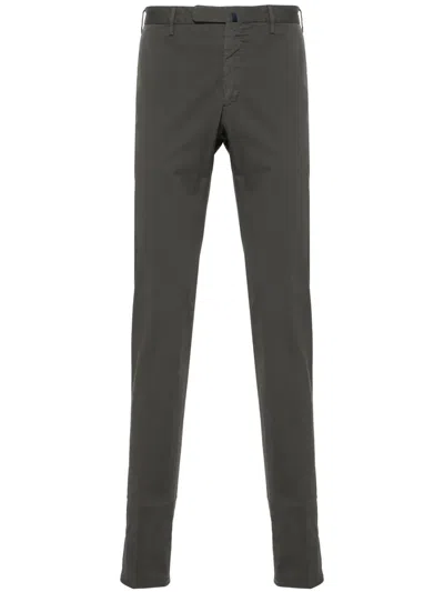 Incotex Slim-cut Stretch-cotton Trousers In Grey