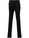 Incotex Drawstring Felted Trousers In Blue