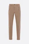 Incotex Tapered-fit Trousers In Stretch Cotton In Brown