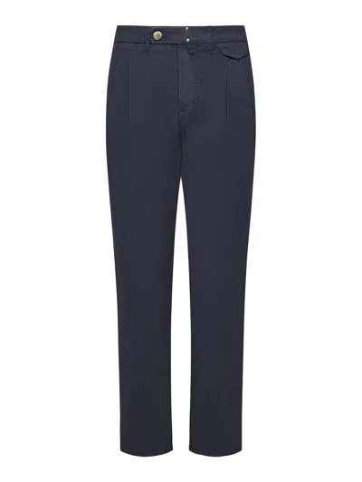 Incotex Tapered Leg Trousers In Blue