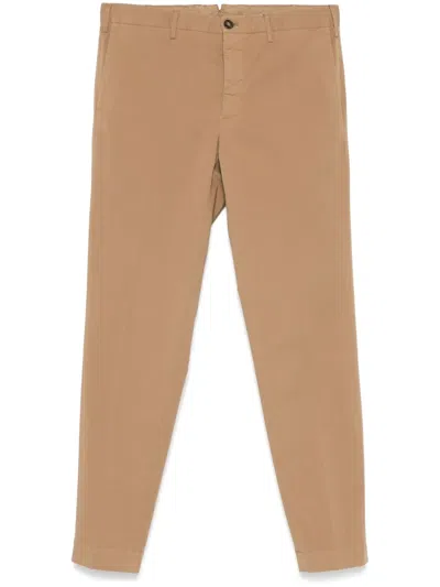 Incotex Tapered-leg Trousers In Brown