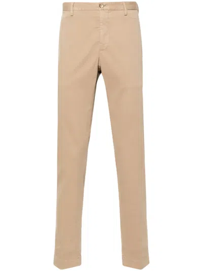 Incotex Tapered-leg Trousers In Brown
