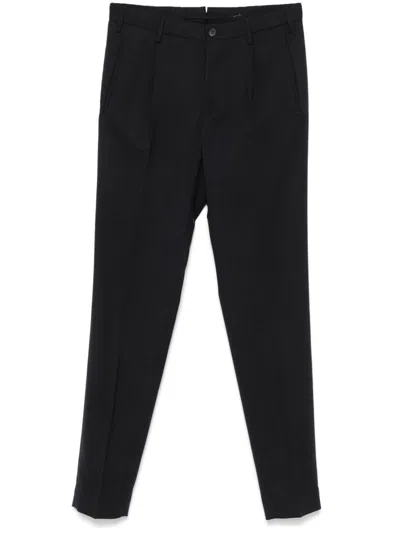 Incotex Pleat-detail Trousers In Dark Blue