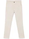 Incotex Tapered Trousers With Belt Loops And Double Welt Pockets In Neutrals