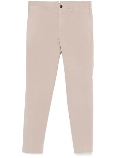 Incotex Tapered Trousers In Nude & Neutrals