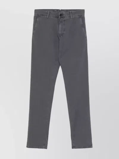 INCOTEX TAPERED TROUSERS WITH BELT LOOPS AND DOUBLE WELT POCKETS
