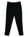 Incotex Tapered Wool Trousers In Black