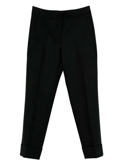 Incotex Tapered Wool Trousers In Black