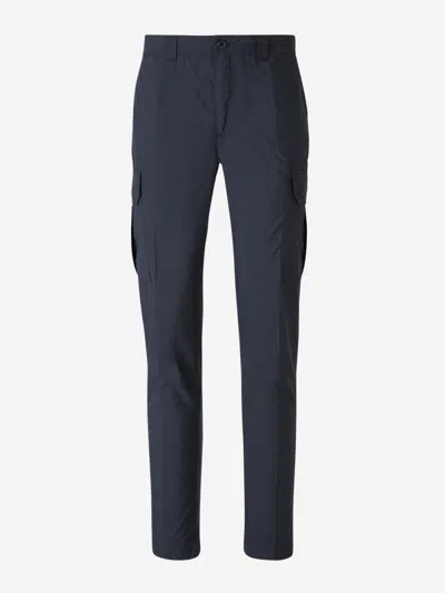Incotex Technical Cargo Trousers In Blue
